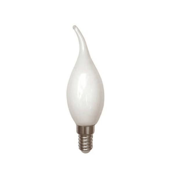E14 LED kaarslamp tip milky 4 Watt Dimbaar 2200K Extra warm