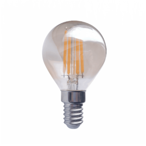 E14 LED lamp bol amber 1.6 Watt Dimbaar 2100K Extra warm