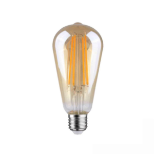 E27 LED lamp edison amber 6.5 Watt Dimbaar 2700K Warm wit