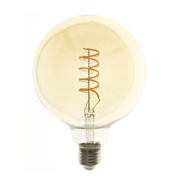E27 LED lamp globe amber 4 Watt Dimbaar 2200K Warm wit
