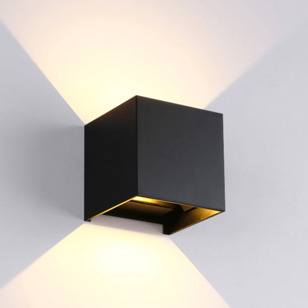 LED cube wandlamp zwart | Dimbaar 2